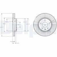 2X Delphi Bremsscheibe BG4092C FüR Chevrolet Opel