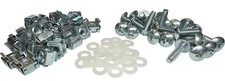 25 Pack 12-24 Zinc Cage Nut And Screws With Washers USA Made Server Rack