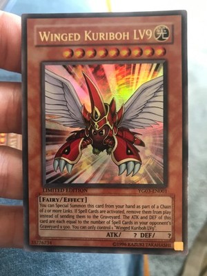 Winged Kuriboh LV9 YG03-EN001 Ultra Rare Limited Edition - Lightly Played