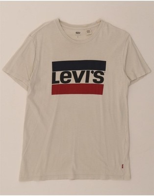 Levi's Herren Grafik T-Shirt Oberteil Medium Off White PX02