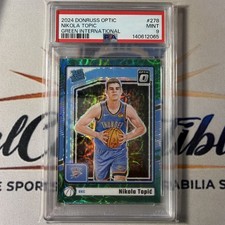 Nikola Topic 2024-25 Optic #278 Green International Rated Rookie /25 Thunder