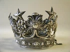 Antique silver crown for religious statue