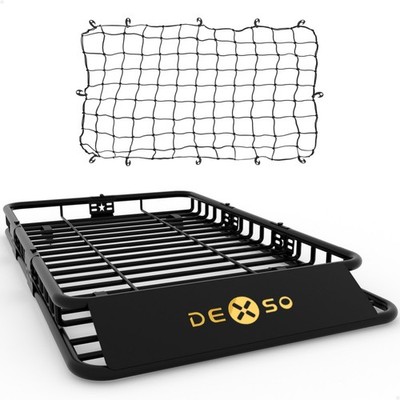 64'' Roof Rack Basket, Universal Steel Roof Cargo Carrier with Cargo Net