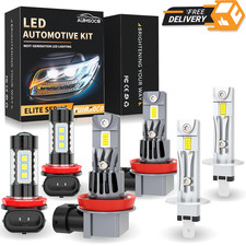 For Kia Sorento 2011-2013 Led Headlight Bulbs Highlow Beam Fog Light Combo Kit