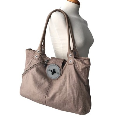 DIESEL Vintage Leather Bag Industrial Lock Grunge City Moto Biker Avant Garde