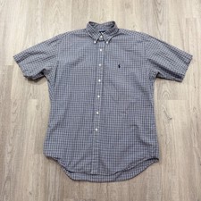 Vintage Polo Ralph Lauren Blake Short Sleeve Button Shirt Men's Medium Plaid 90s