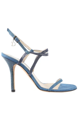 SANDALES EN DAIM BLEU CHRISTIAN DIOR EU 36 UK 3 US 6