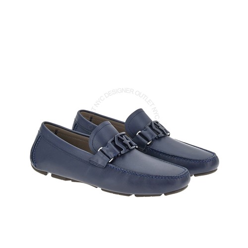 Salvatore Ferragamo Herren neu im Karton Peter blau Fahrer Größen 7-13,5 US - Bild 1 von 4