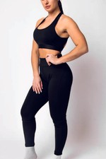 We Are SUPREMACY | Peak Twist Back Bra in Black