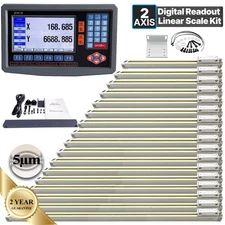 2Axis LCD Digital Readout Linear Scale DRO Display 5um for Bridgeport Mill Lathe