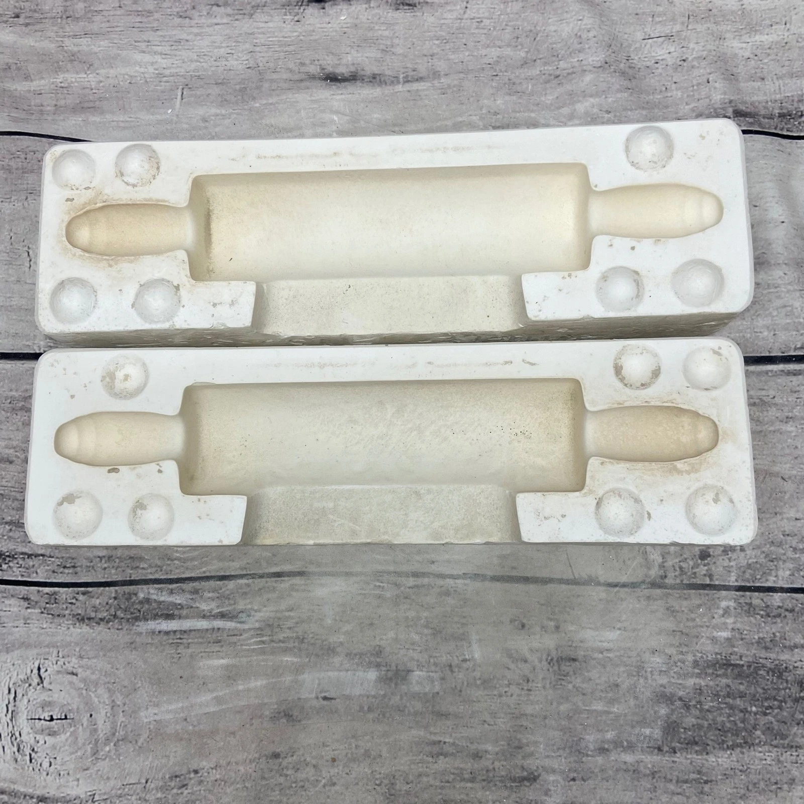 Vintage Ceramic Slip Casting Mold Rolling Pin