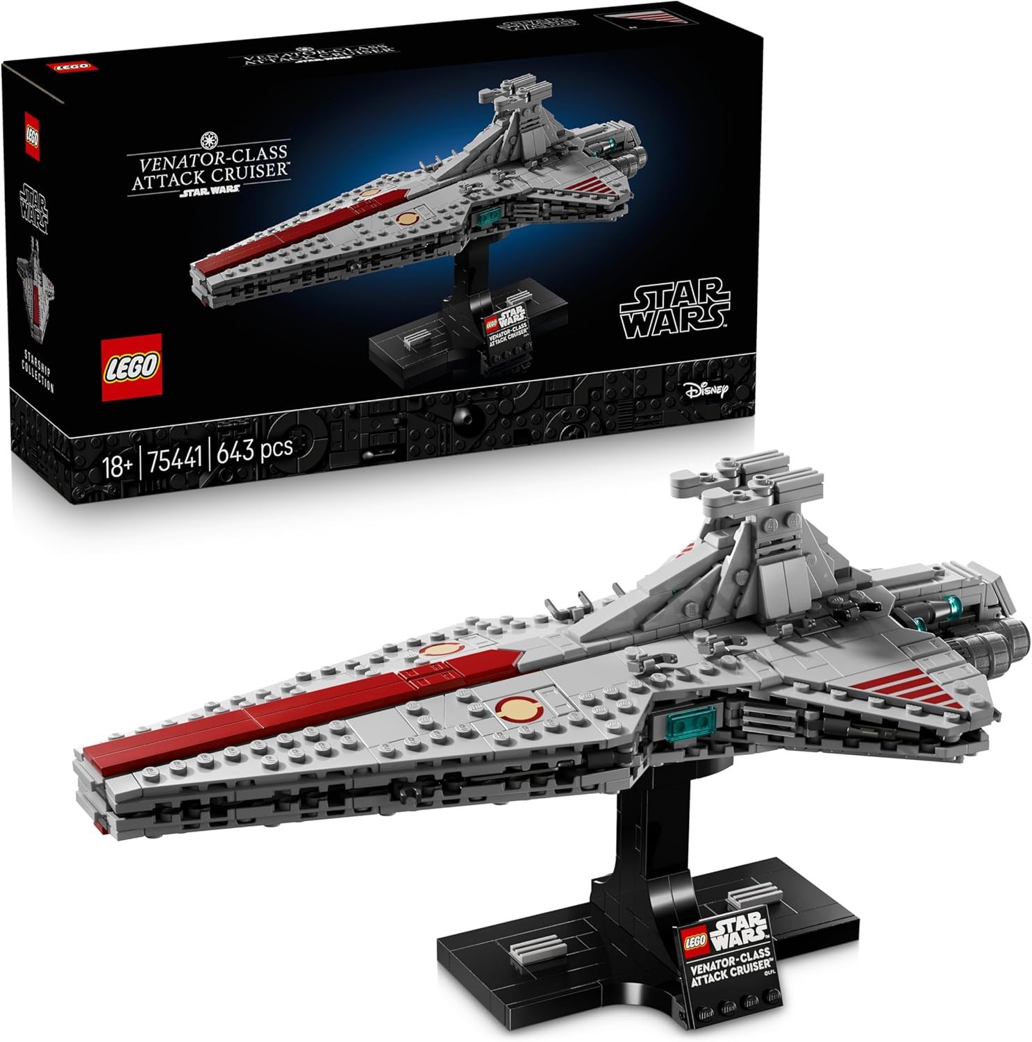 LEGO Star Wars 75441 Croiseur Venator, cadeau de Noël pour adulte fan