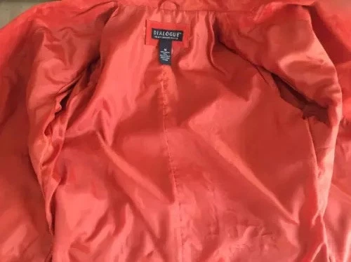 Vintage Dialogue Brick Red Suede Blazer Jacket Size M - Image 4 of 4