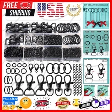 524PCS Keychain Making Kit, Keychain Craft Supplies Key Chain Clips, Lanyard ...