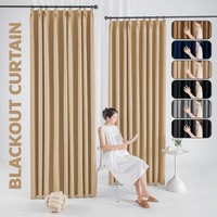 BLACKOUT LINED CURTAINS Pencil Pleat Thermal Curtains Bedroom Window Pair Panels