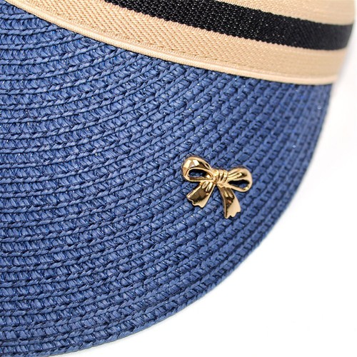Ladies Women Summer Sun Visor Beach Hat Long Brim Straw Anti-UV Beach Tennis Cap - Picture 3 of 25