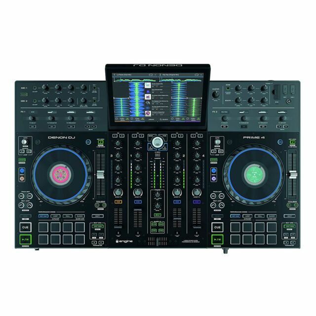 Denon PRIME4XUS Prime 4 4-deck Standalone DJ Controller System with 10  Touchscreen for sale online