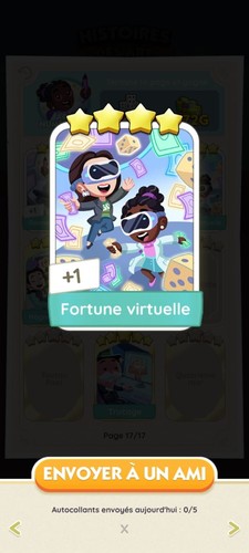 Carte Monopoly Go 4 Etoiles - Fortune Virtuelle
