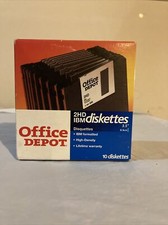 NEW IN BOX Office Depot 2HD, IBM Formatted Floppy Disks Diskettes 1.44 MB