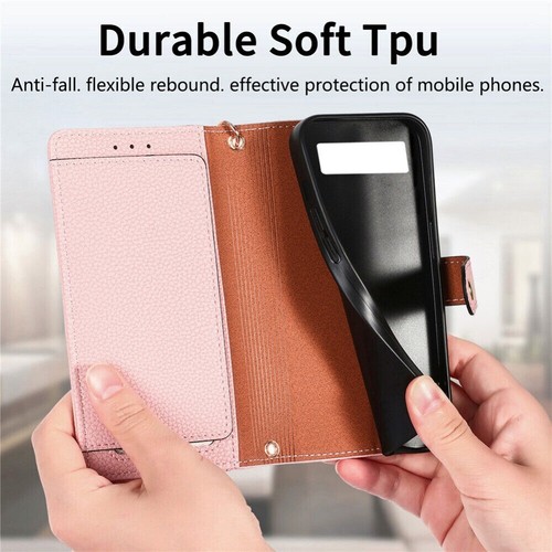 RFID Zip Wallet Case Flip Leather Cover For Google Pixel 7 8 9 10 Pro XL 9A 8/7A - Picture 38 of 91