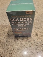 Sea Moss Black Seed Oil Ashwagandha Ginger 60 Veggie Caps Expires March 2026