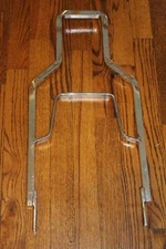 Used Chrome 10" Rise Sissy Bar Backrest Heavy Duty Some Rust Custom Cool #334