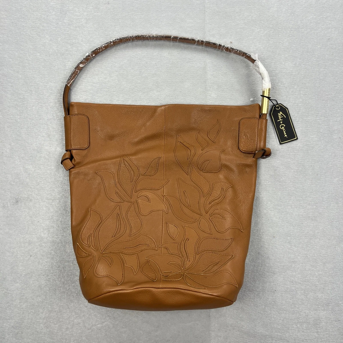 Sac à Main Foley + Corinna Lilli En Cuir Noir - Tote Bucket Avec Broderie Florale - Neuf Sans étiquette