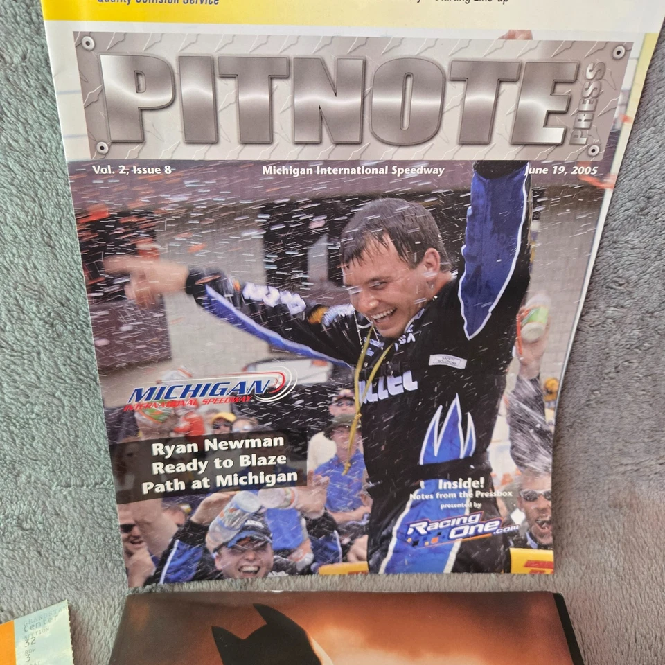 2005 Nascar package w Batman Begins Pin, race ticket, magazine, 1:64 scale car - Image 3 of 4
