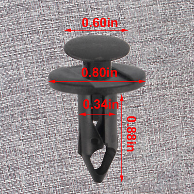 Clip Nylon Auto Set Di 10 FERMAGLI In NYLON A Pressione - Compatibili Con GM, Ford, Chrysler (Cod. 21030249 / 6503598) Tappo Gancio Traino Fiat 500 - Foto 4