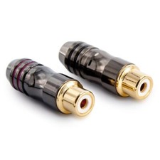 Sinuslive CSF 2x Audio Car-Hifi Cinchbuchsen aus Metall zum Selbst Löten