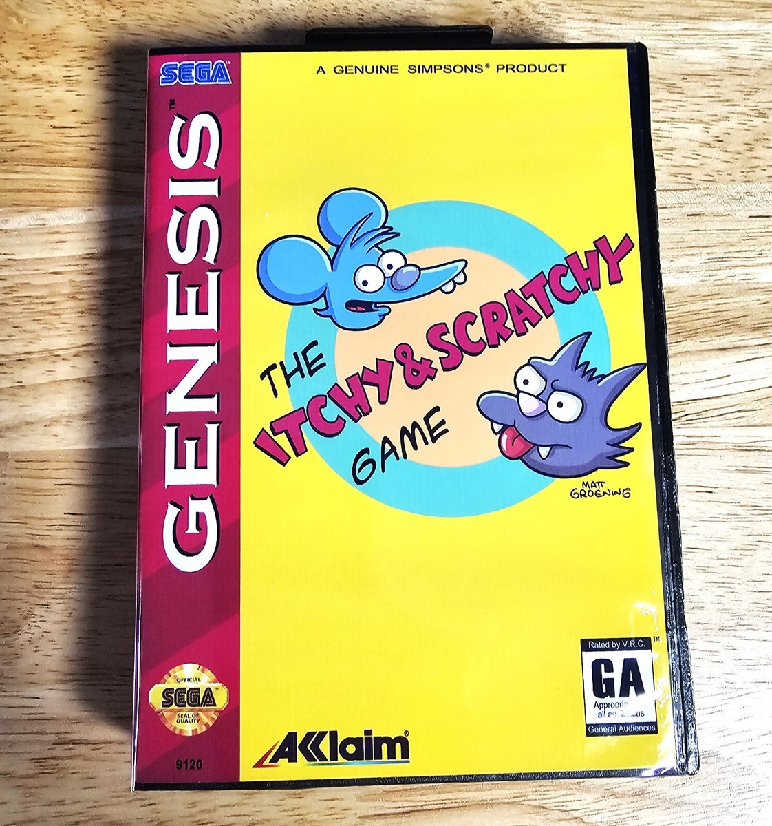 The Itchy & Scratchy Game - 16 Bit MD Game & Case For Sega The Itchy & Scratchy Game - 16 Bit MD Game & Case For Sega