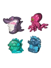Vintage Zima Sea Catch ClawGame Pieces Lot Of 4 Purple Shark Figure Piece 1990s