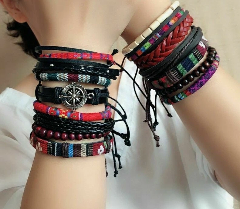 Dress Choice Multi-layer Leather Wrap Bracelets for Women Gold Plated Metal  Beads Cuff Bracelet Buckle Casual Bohemian Wrist Bangle Jewelry Gift for  Ladies Teen Girls Sister Mum - Walmart.com