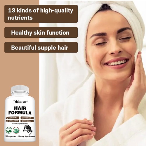 Vitaminas todo en uno para cabello, piel y uñas - Fórmula capilar con palma enana americana - Imagen 4 de 13