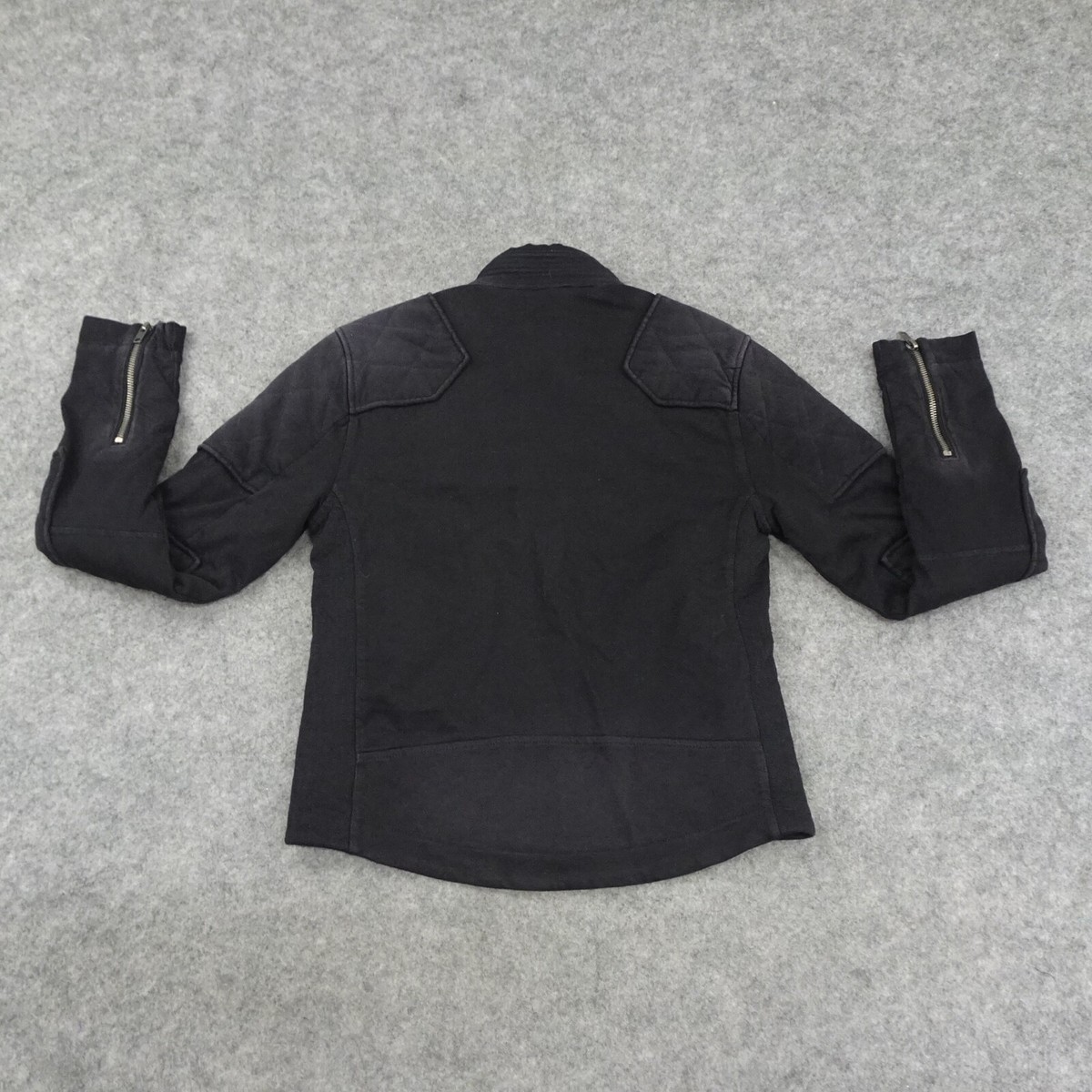 Polo Ralph Lauren Jacket Womens XS Black Quilted Cotton Zip
