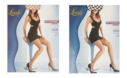 SG Women's Wide Knit Stretch Mesh Tights Mesh LEVANTE Item R - Picture 1 of 7