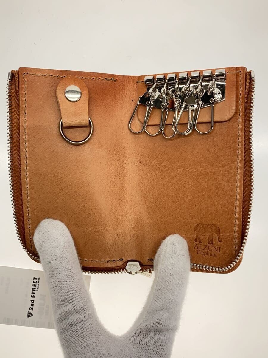 ALZUNI Elephant 6-Key Case Leather GRY Men's, Slightly ALZUNI Elephant 6-Key Case Leather GRY Men's, Slightly