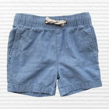J Crew Crewcuts Boys Girls Classic Dock Shorts Light Blue Chambray Size 5