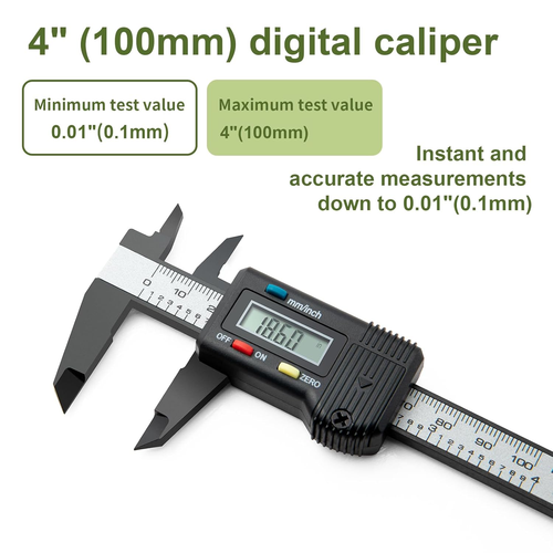 Digital Caliper 0-6" Measuring Tool with Metal Ruler, Micrometer Caliper with Au - Picture 11 of 12