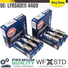 6Pc LFR5AIX11 NGK Iridium IX Spark Plugs For Hyundai Nissan Infiniti Yamaha 4469