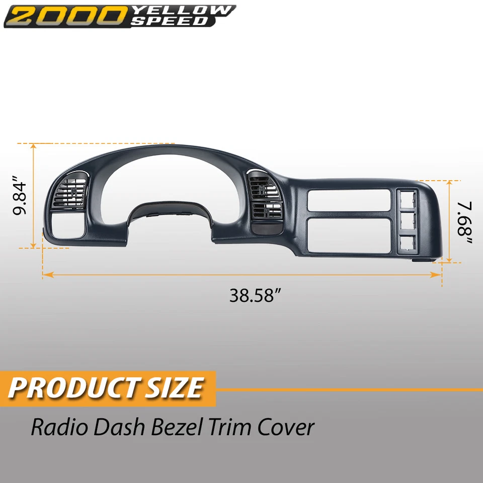DASH RADIO CLUSTER TRIM BEZEL PANEL FIT FOR 1995-2005 CHEVROLET ASTRO GMC SAFARI Foto 4 de 4