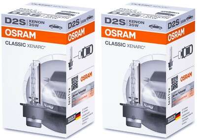 2x D2S OSRAM XENON XENARC  66240 CLASSIC BRENNER 35W SCHEINWERFER ORIGINAL & NEU