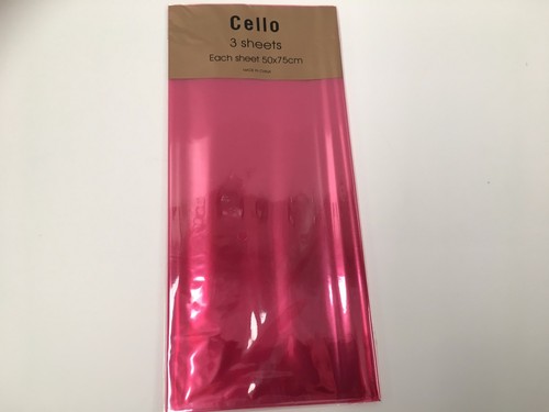 Cello Sheets 3 Pack Gift Wrapping Cellophane 50cmx75cm Gifts Crafts Parties New - Picture 2 of 11