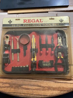 Regal 25 Pc Precision Tool Set In Case Great Set Take A Good Look A Photos NOS !