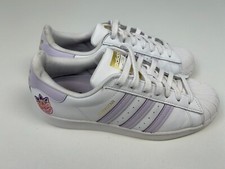 Adidas Superstar Trefoil Damen Sneaker Weiß Lila EUR 41 1/3 GZ8143