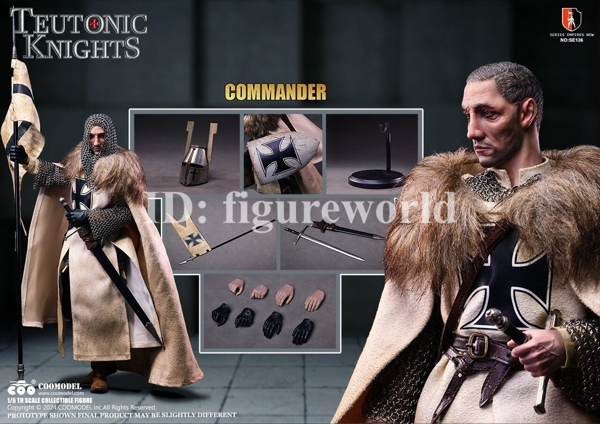 Pre-order COOMODEL SE136 1/6 Teutonic Knights Commander Action