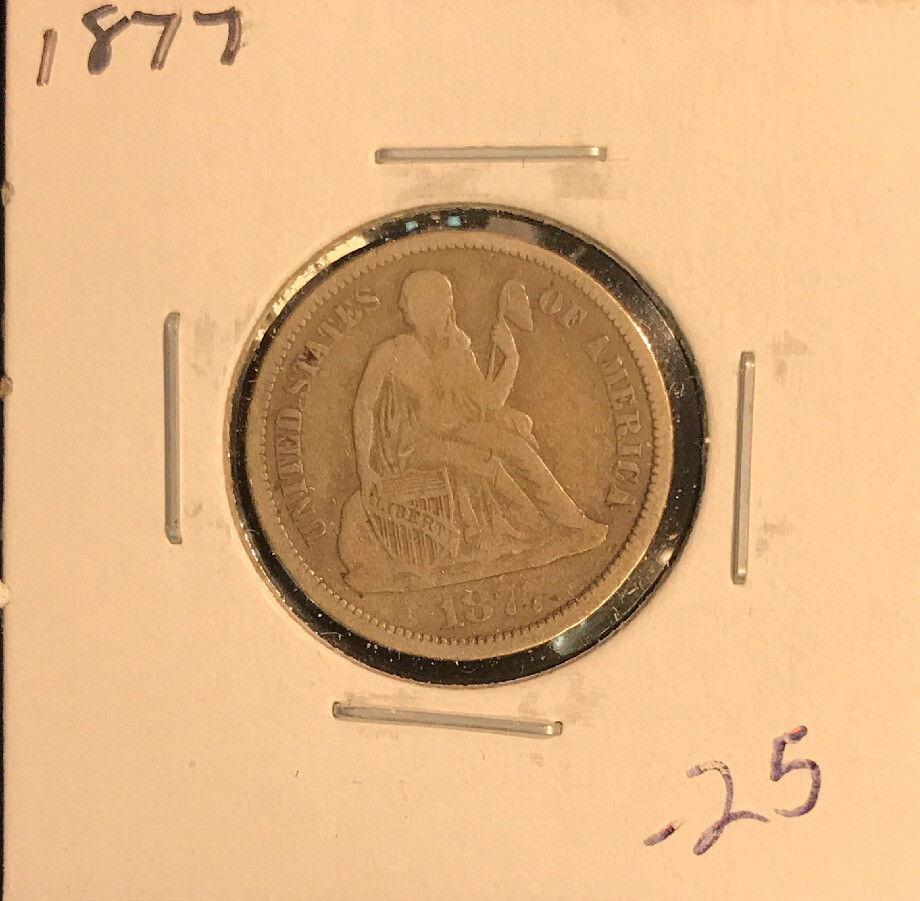1877 Seated Dime VF (DB1:97) | eBay