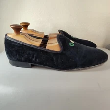 Del Toro men’s velvet Black loafers Shoe size 12.5 Made Italy Golf 