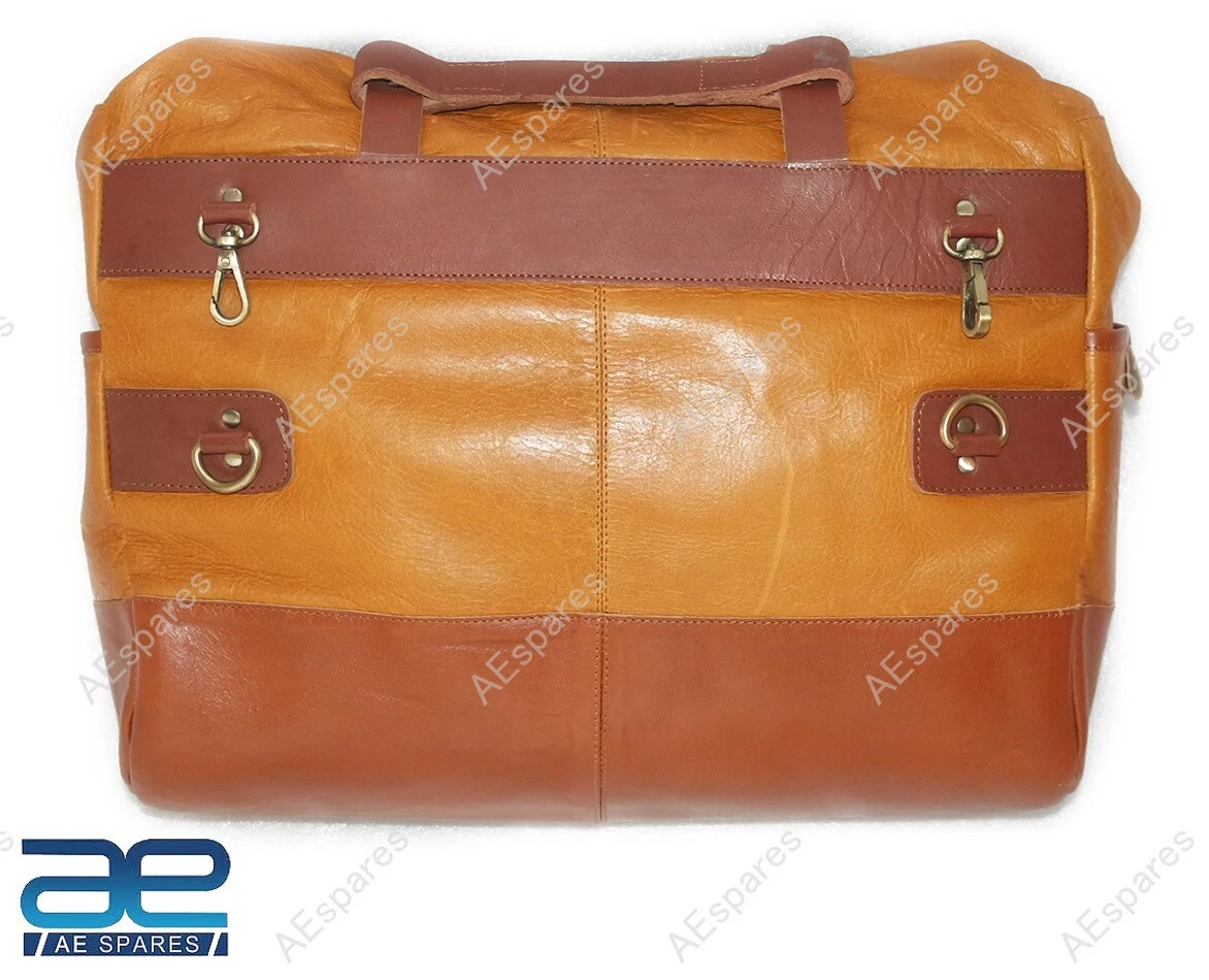 WANDERER LEATHER SADDLE BAG MOTORCYCLE PANNIER CUM MESSENGER BAG 1 BROWN TAN view 6