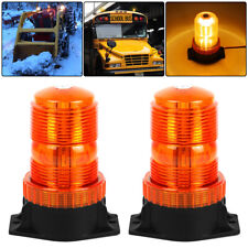 2x Clear Lens Amber LED Strobe Flashing Beacon Recovery Truck Bolt